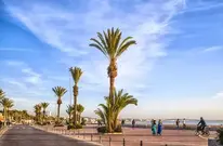 The wide sandy beaches and marina of Agadir City, easily reached by direct private transfer from Marrakech.